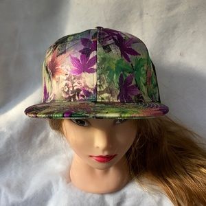 SALE 2/$27 3/$37 4/$45 FLORAL SNAPBACK FLORAL CAP PURPLE & GREEN HAT